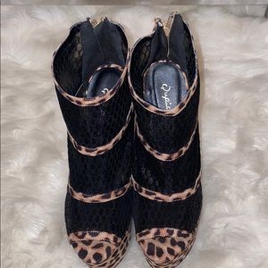 Leopard print high heels